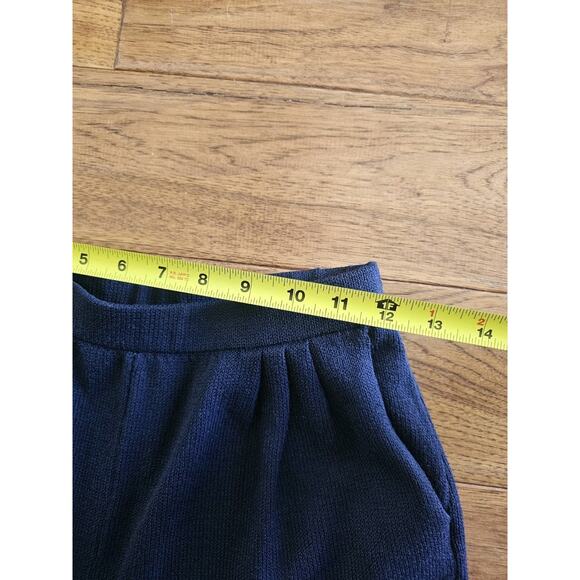 St. John Collection Navy Blue Knit Wool Blend Santana Pants Women's 4 Wide Leg - Picture 7 of 8